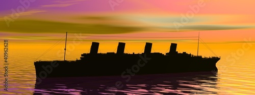 Plakat na papierze fotorealistycznym Titanic Boat