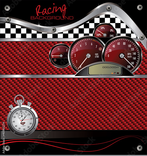 Obraz w ramie Racing background