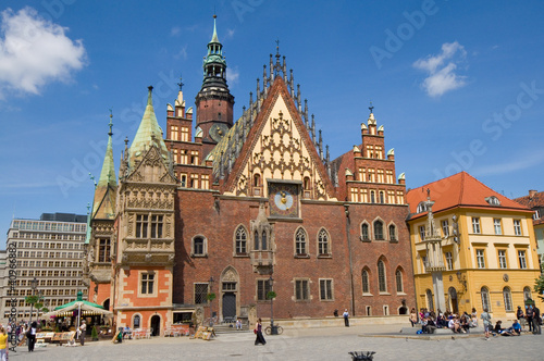 Naklejka na kafelki Rathaus - Breslau - Polen