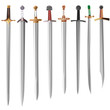 Vector illustration set of swords.