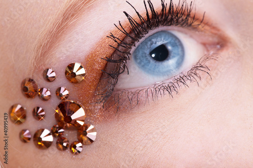 Schone Blaue Augen Mit Strass Steinchen Buy This Stock Photo And Explore Similar Images At Adobe Stock Adobe Stock