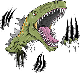 Wall Mural - velociraptor dinosaur vector illustration