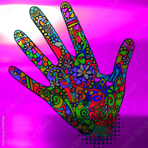 Main Décoration Tatouage Fleur Art Ornement Forme Buy This