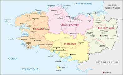 Naklejka na meble Bretagne, Administrativ