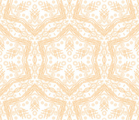 Aufkleber - Seamless wallpaper with floral ornament