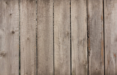 Close up of gray wooden fence panels