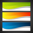 © Sarunyu_foto - Banners modern wave design, colorful background. vector