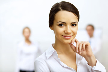 Wall Mural - Portrait of a business woman in office