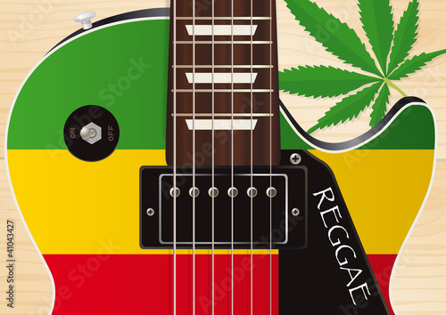 Dekoracja na wymiar  electric-guitar-reggae