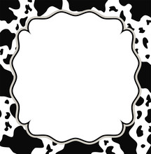Vector Frame With Abstract Cow Skin Texture