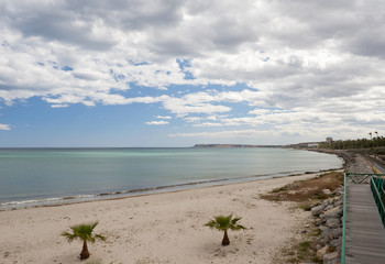 Wall Mural - View looking south of Alicante centre beach, Valencia, Spain