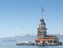 Maiden's Tower In Istanbul, Turkey