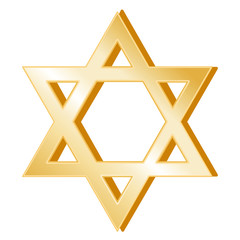 Wall Mural - Judaism Symbol, gold Star of David, icon of the Jewish faith