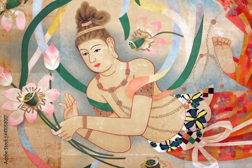Naklejka na szybę religious oriental paintings