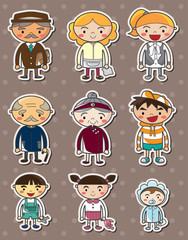 Wall Mural - family stickers