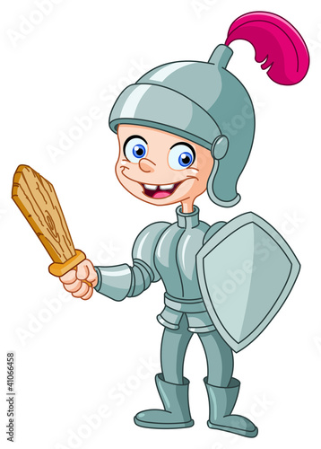 Nowoczesny obraz na płótnie Knight kid