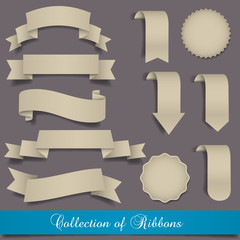 Wall Mural - retro ribbons and labels