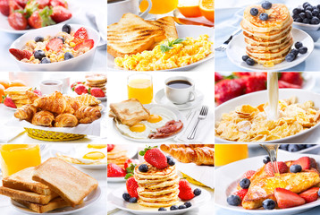 Wall Mural - breakfast collage