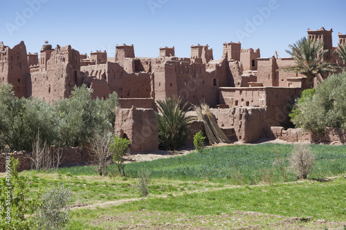 Obraz na płótnie canvas trzyczęściowy "tryptyk" Kasbah w ait ben haddou, maroko w północnej afryce
