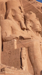 Poster - Detalle del templo de Ramses II en Abu Simbel, Egipto.