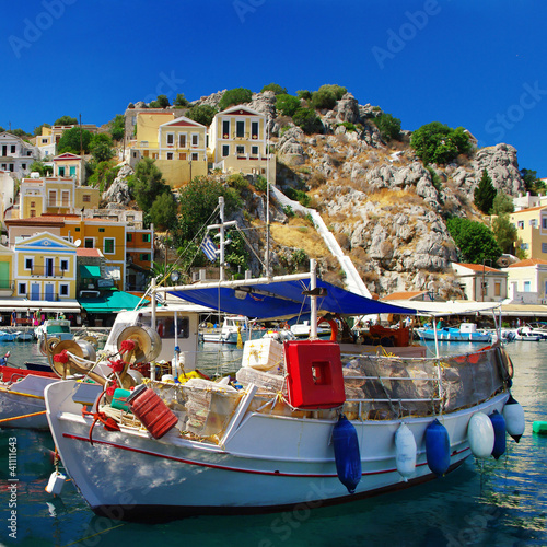 Board z aluminiowym obramowaniem Kolory serii grecja - wyspa symi