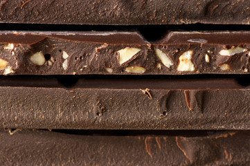 Wall Mural - Dark chocolate close-up