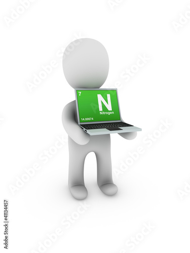Nitrogen On Screen Laptop Buy This Stock Illustration And