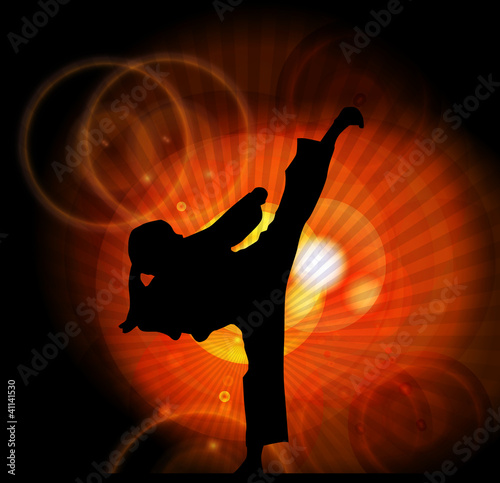 Naklejka samoprzylepna Ilustracja karate
