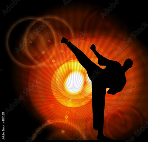 Naklejka samoprzylepna Ilustracja karate