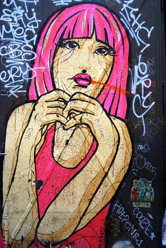 Obraz na płótnie canvas dwuczęściowy "dyptyk" Graffiti berlin