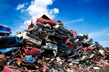 Iron Scrap Metal Compacted To Recycle