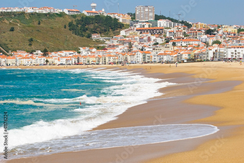 Obraz na płótnie canvas Nazare, wioska rybacka i surfingowa, Portugalia