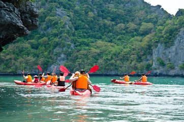 traveler kayaking