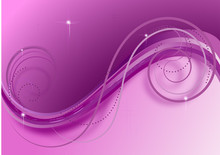 Waves And Spirals In The Violet Background