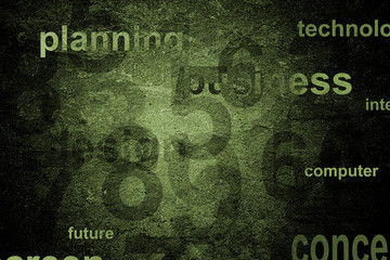 Wall Mural - Numbers technology background