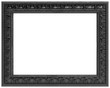 black carved frame for a mirror  (isolated on white background)