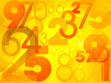 Abstract Colorful Background With Numbers