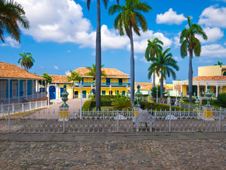 Wall Mural - Main square in the colonial town of Trinidad in Cuba