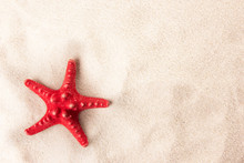 Red Starfish On A Beach