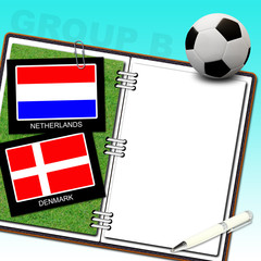 Soccer ball euro with flag netherlands and denmark - euro 2012 g