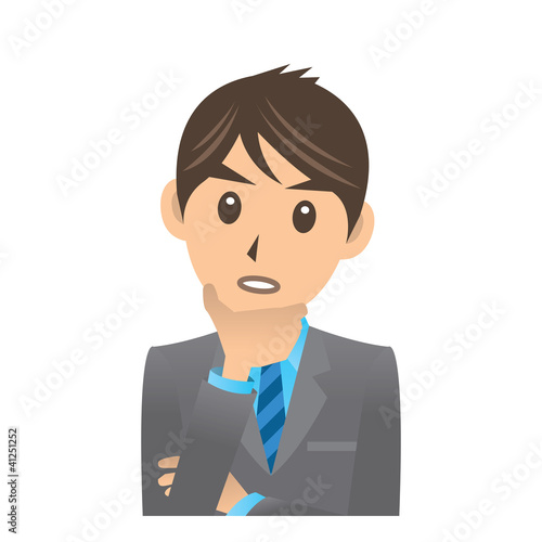 サラリーマン D 1 考える イラスト Stock Illustration Adobe Stock