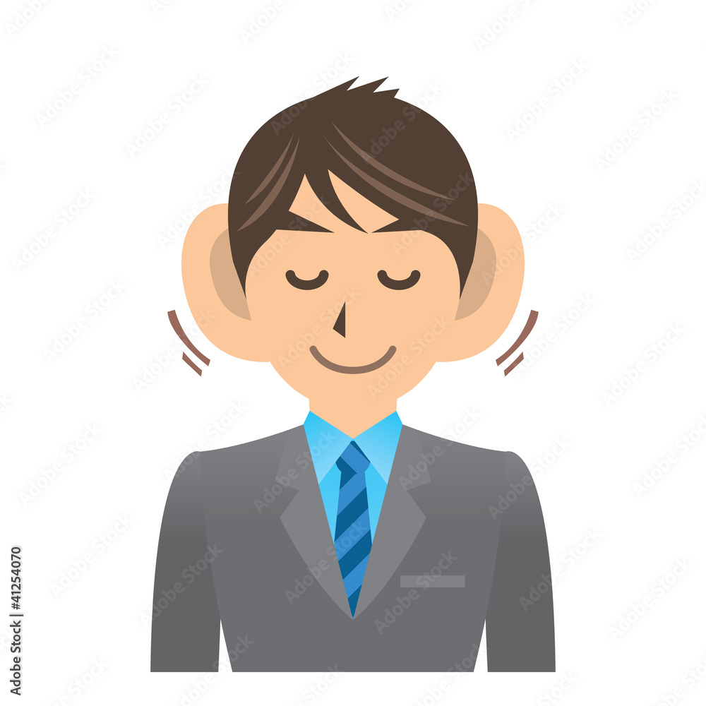 サラリーマン D 3 聞く イラスト Stock Illustration | Adobe Stock