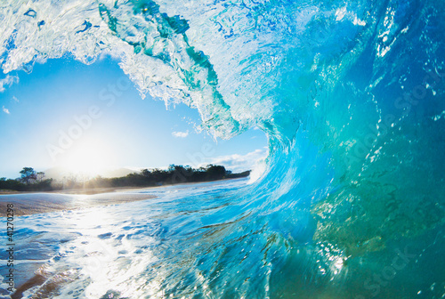 Naklejka na szybę Blue Ocean Wave