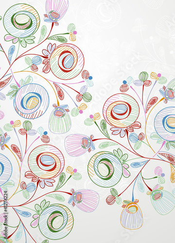 Naklejka dekoracyjna floral background