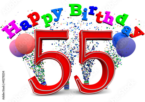 Happy Birthday 55 Stock Illustration | Adobe Stock