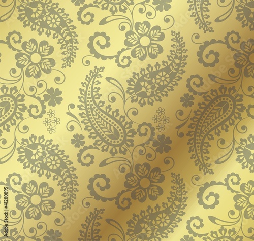 Tapeta ścienna Tradycyjny paisley kwiatowy wzór, tekstylia, Radżastan, Indie