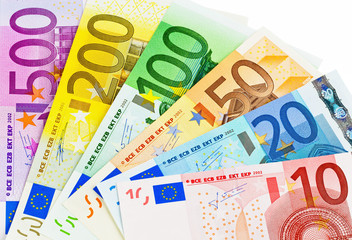 Wall Mural - Ein Fächer mit Euro-Geldscheinen