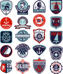 Wall Mural - Nautical vector patches