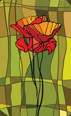 Aufkleber - Stained glass window