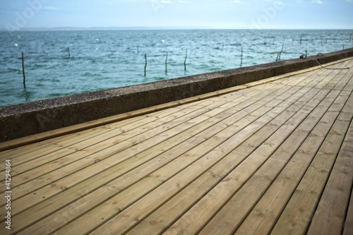 Plakat na papierze fotorealistycznym Morze, arcachon, wakacje, taras, lato, ocean, lasy